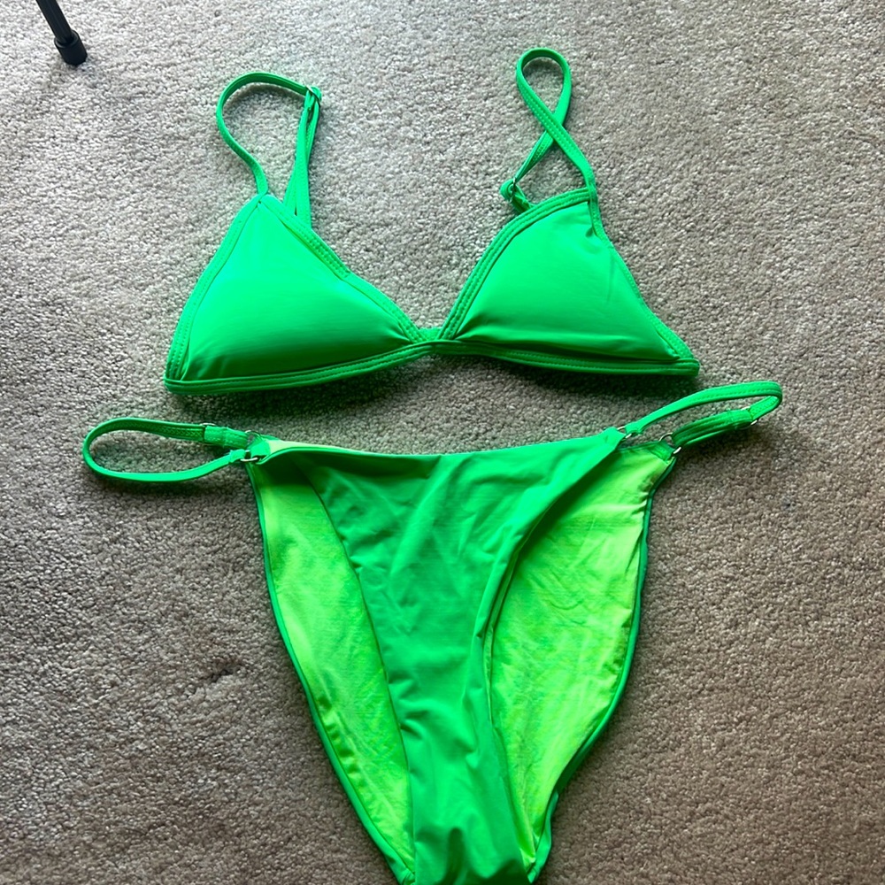 One One Swim Bright Green Bikini